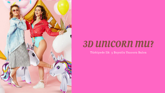 3D Unicorn Folyo Balon