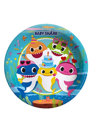 Baby Shark Sevimli Köpek Balığı Tabak 8 Li