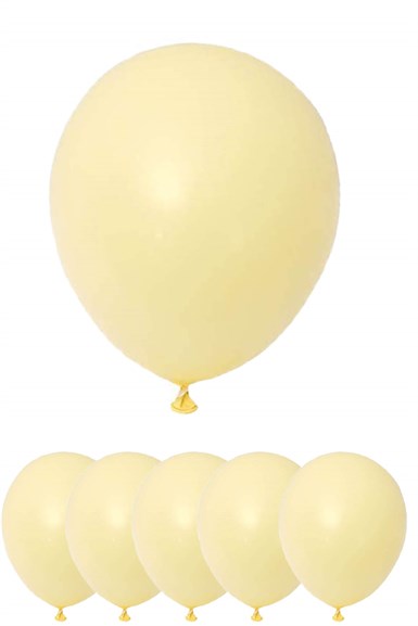 Makaron Balon Pastel Renk Sarı 