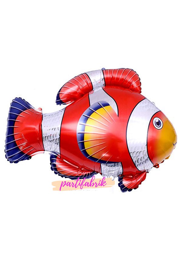 Okyanus Hayvanları Kırmızı Balık Folyo Balon
