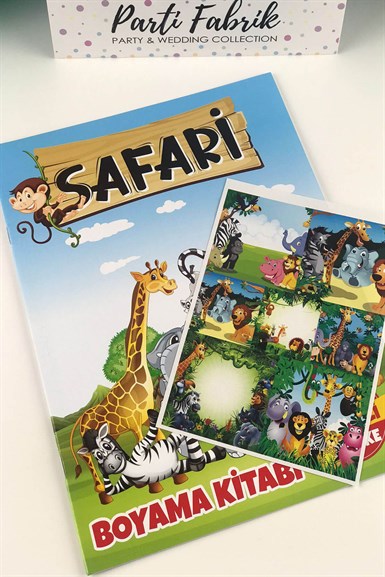 Safari Temalı Sticker ve Maske Hediyeli Boyama Kitabı 1 ad