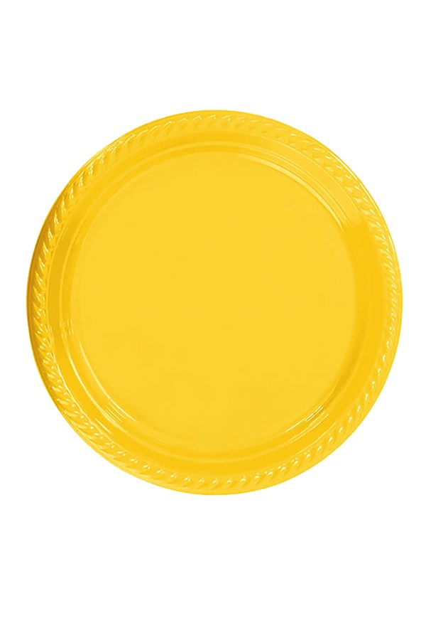Sarı Plastik Tabak 22 cm 25li