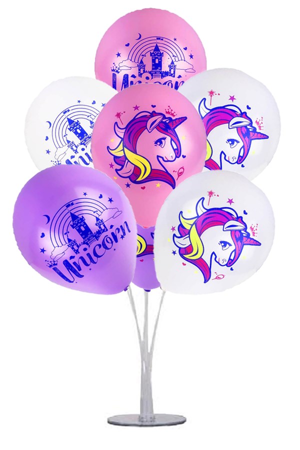 Standlı Unicorn Balon Demeti