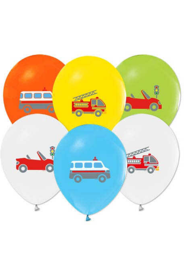 Taşıtlar Araçlar Temalı Lateks Balon 10 Adet