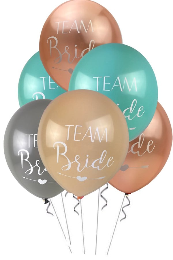 Team Bride Baskılı Balon 5 li