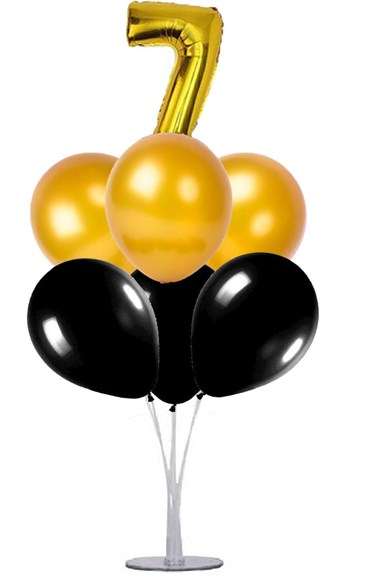 Balon Standı Gold Siyah Yaş Seçenekli