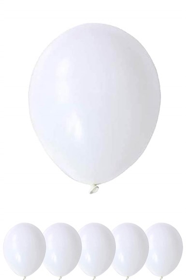 Beyaz Renk Mat Pastel Balon 