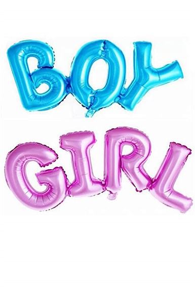 Cinsiyet Partisi Boy Girl Folyo Balon Set