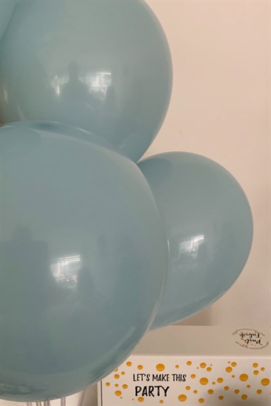 Fırtına Mavisi Retro Renk Mat Pastel Balon 10 lu