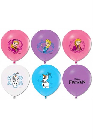 Frozen Baskılı Latex Balon 10 lu
