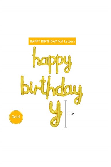 Happy Birthday El Yazısı Folyo Balon 