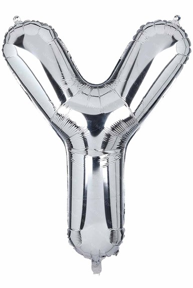 Harf Folyo Balon 40 cm Gümüş