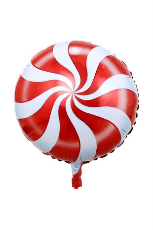 Kırmızı Lolipop Şeker Folyo Balon 45 cm