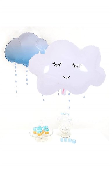 Kirpikli Bulut Folyo Balon 75 cm