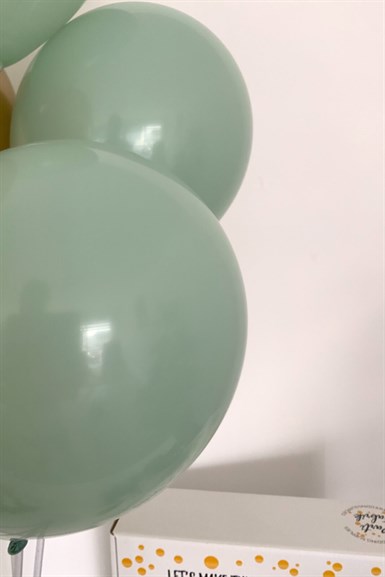 Kış Yeşili Retro Renk Mat Pastel Balon 10 lu