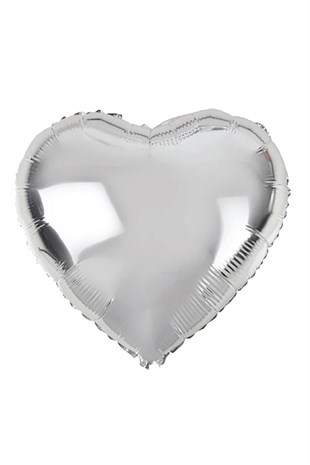 Küçük Kalp Folyo Balon Gümüş