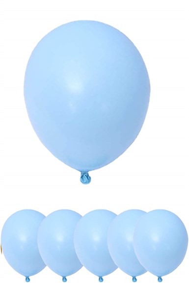 Makaron Balon Pastel Renk Mavi 