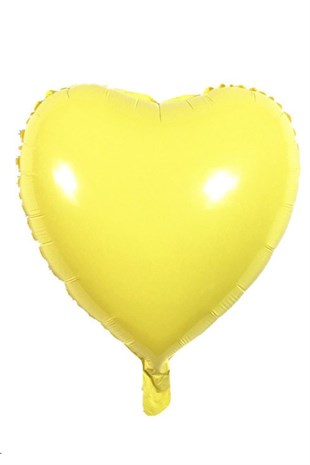 Makaron Sarı Kalp Folyo Balon (46cm)