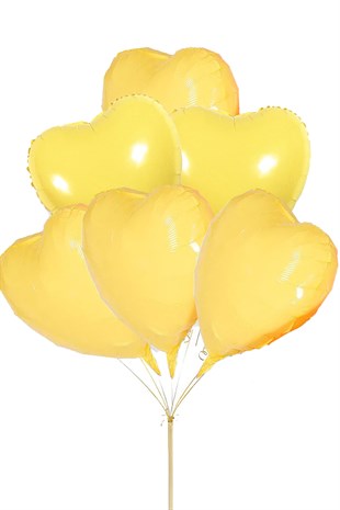 Makaron Sarı Kalp Folyo Balon (46cm)