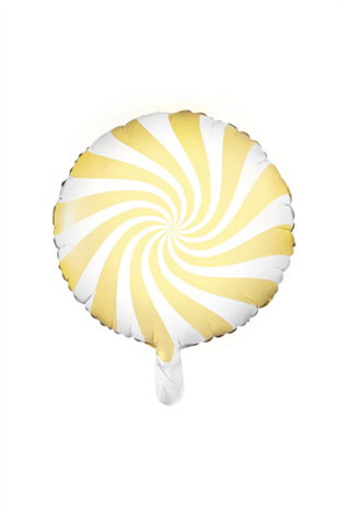 Makaron Sarı Lolipop Şeker Folyo Balon 45 cm