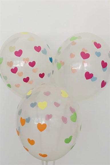 Rengarenk Kalpli Şeffaf Balon 10 lu Paket