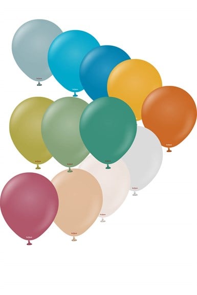 Retro Karışık Renk Balon 20 li