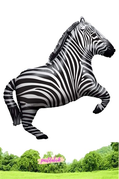 Safari Tema Zebra Folyo Balon 80 cm