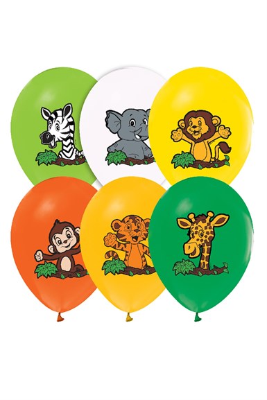 Sevimli Hayvanlar Safari Balon Standı 7 li