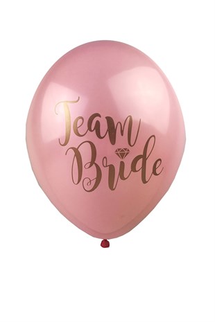 Team Bride Baskılı Pastel Balon 5 li