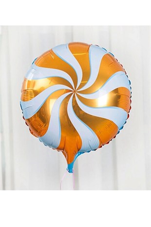 Turuncu Lolipop Şeker Folyo Balon 45 cm