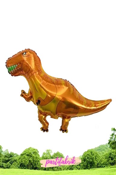 Turuncu T-Rex Dinozor Folyo Balon 60x107 cm