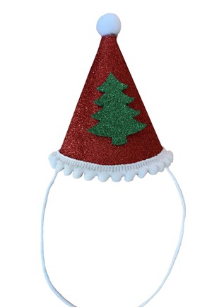 Yılbaşı Noel Kırmızı Çam Çam Ağacı Mini Şapka