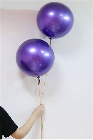 Yuvarlak Mor Krom Balon (40 cm)