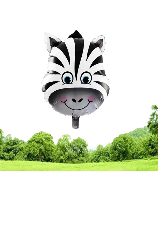 XL Zebra Kafa Folyo Balon