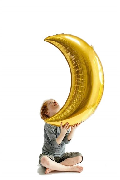 Yarım Ay Folyo Balon Gold 35''88 cm